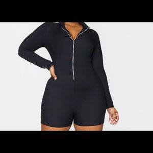 Ribbed Detail Unitard